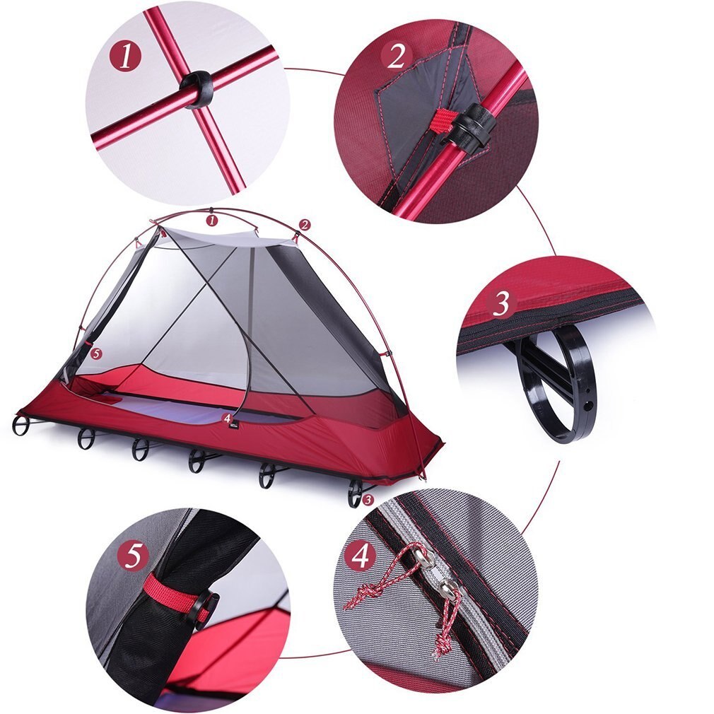 Cheap Goat Tents Ultra Lightweight Camping Hiking Outdoor Activities Tent 4 Seasons Use Off Ground Backpacking Tent Waterproof Windproof Tent   